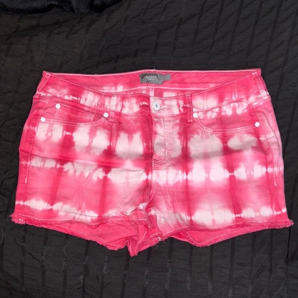 Pink Tie-Dye Women's Shorts - Picture 1 of 2